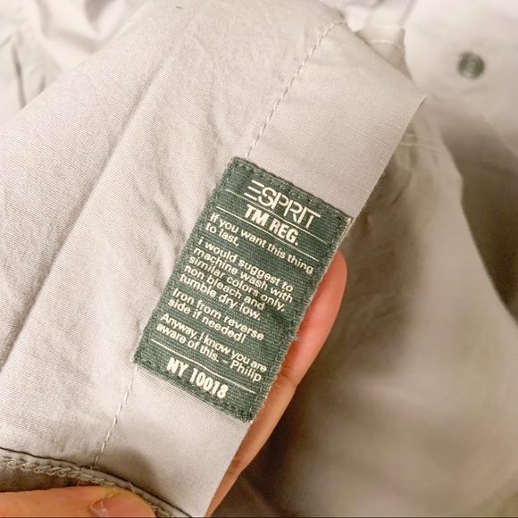 Esprit Gray Unique Pattern Stitch Shirt, XL - Picture 7 of 8